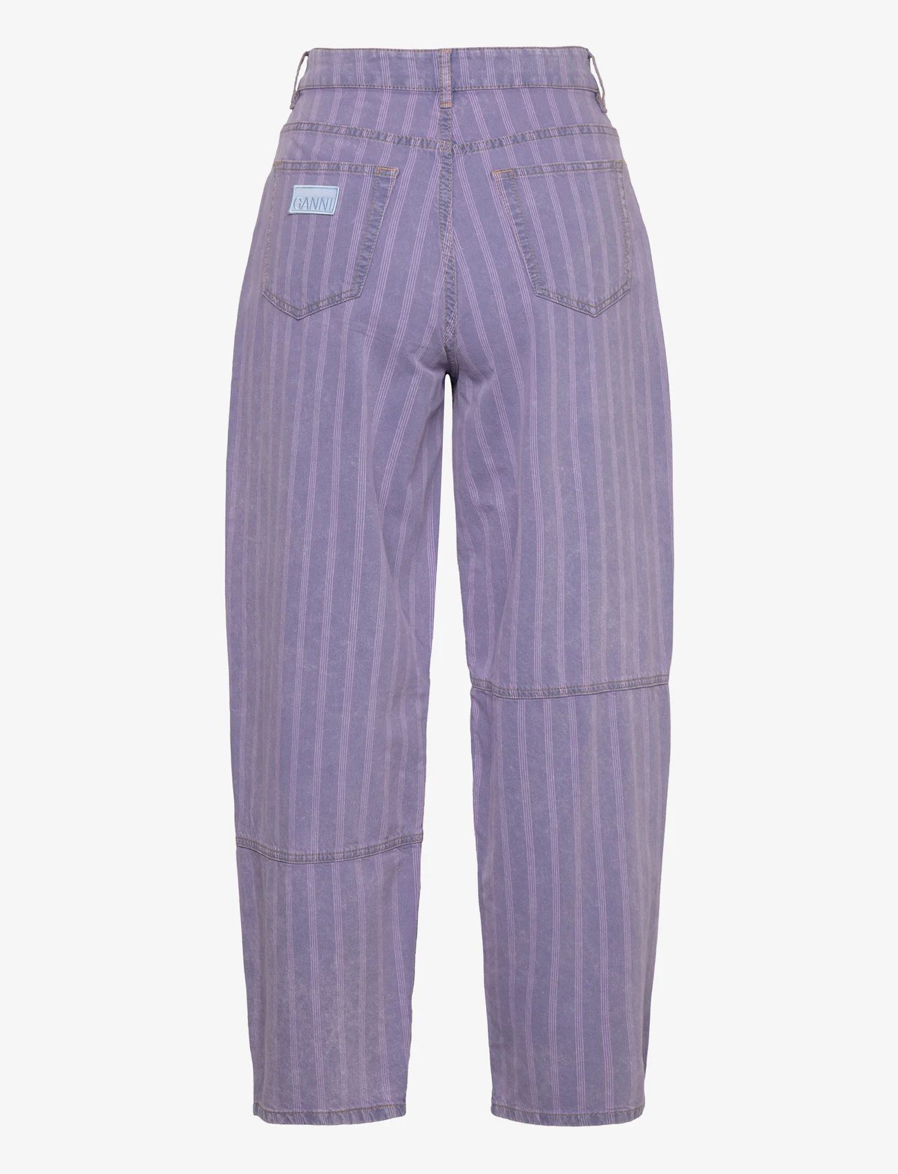 Ganni - Light Stripe Denim - vida jeans - mid blue stone - 1