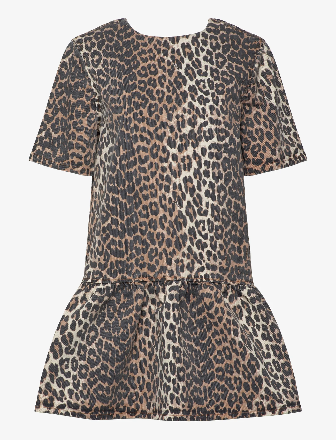 Ganni - Print Denim - denim dresses - leopard - 0