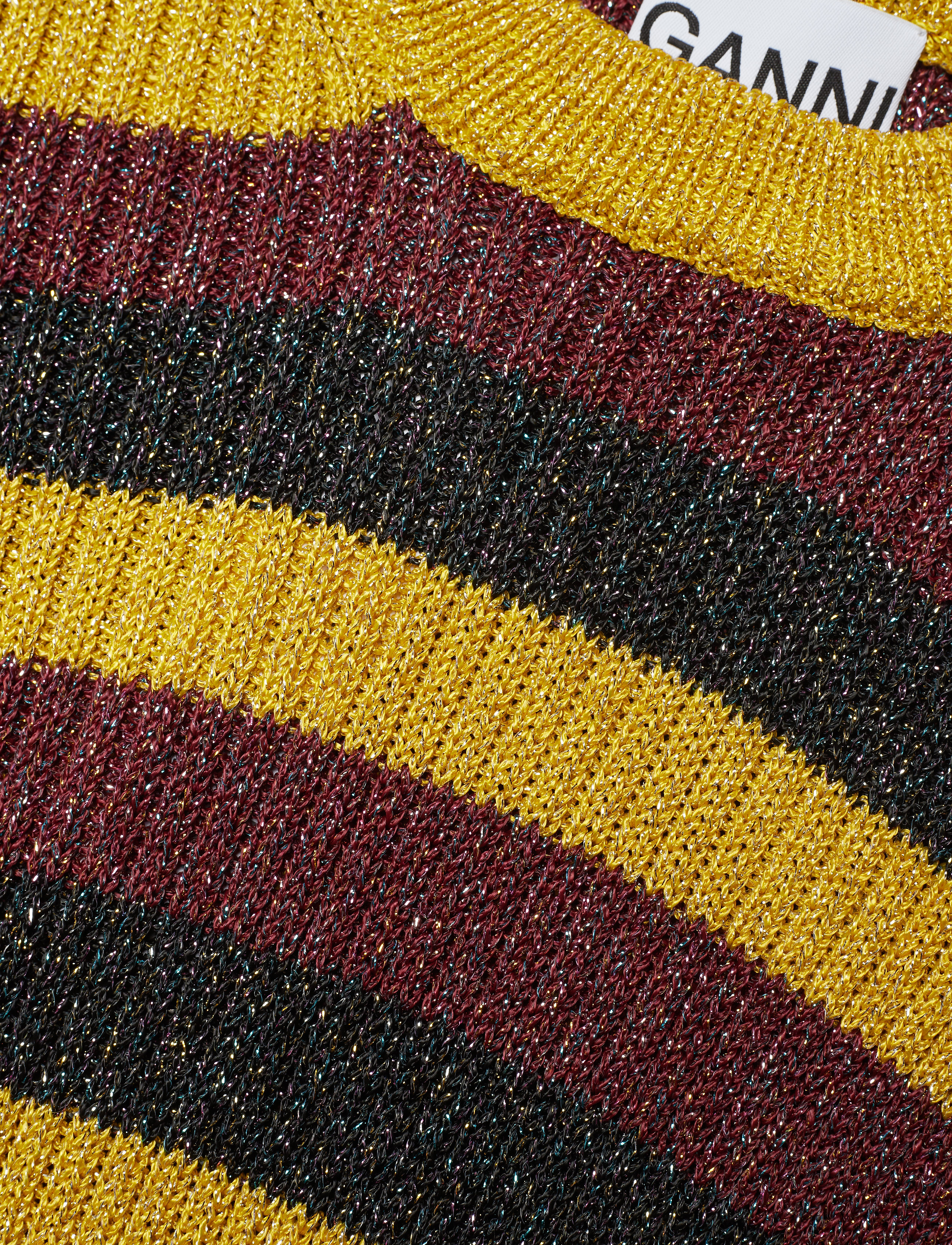 Ganni - Lurex Striped Knit - block colour - 2