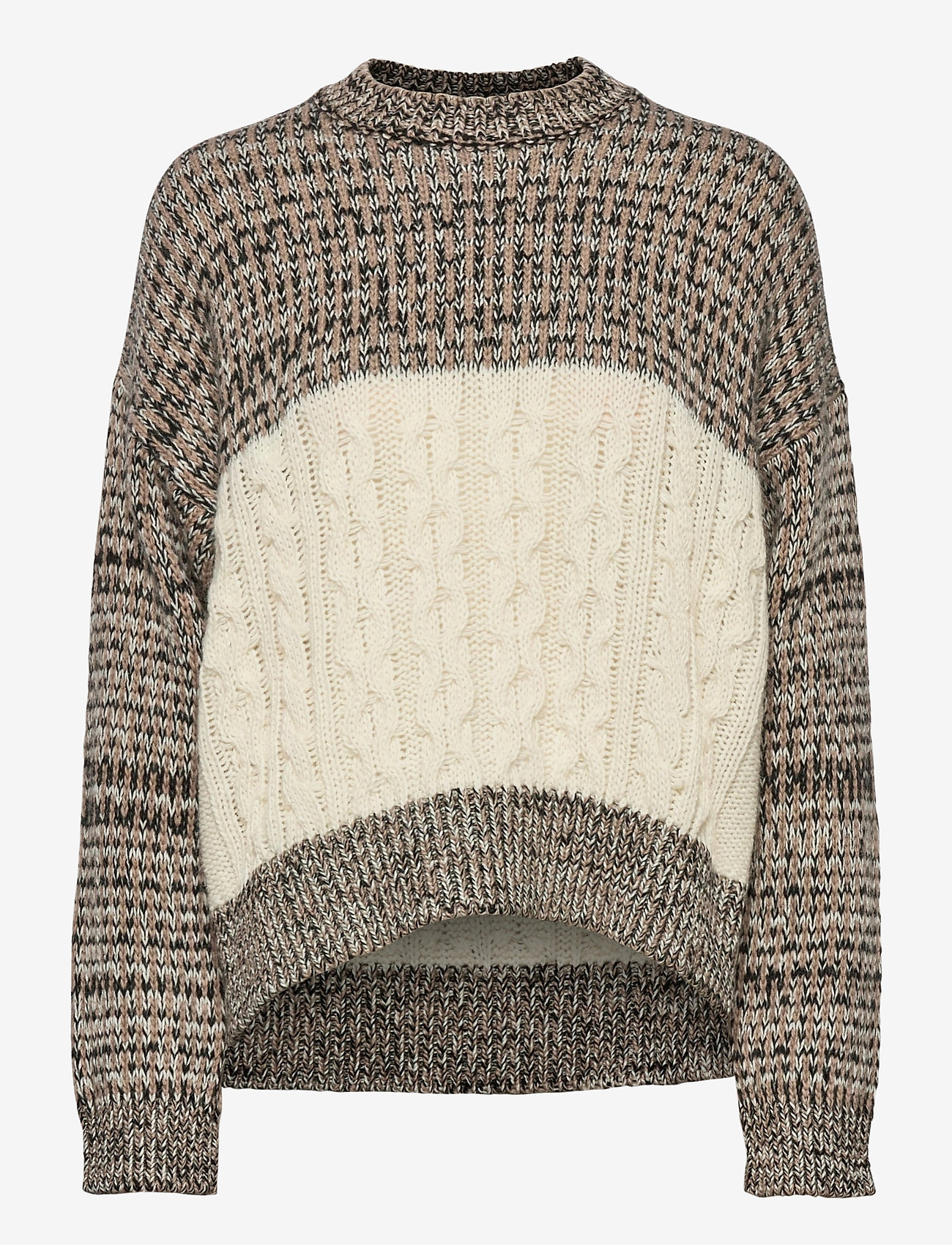 Ganni - Heavy Melange Knit - tannin - 0