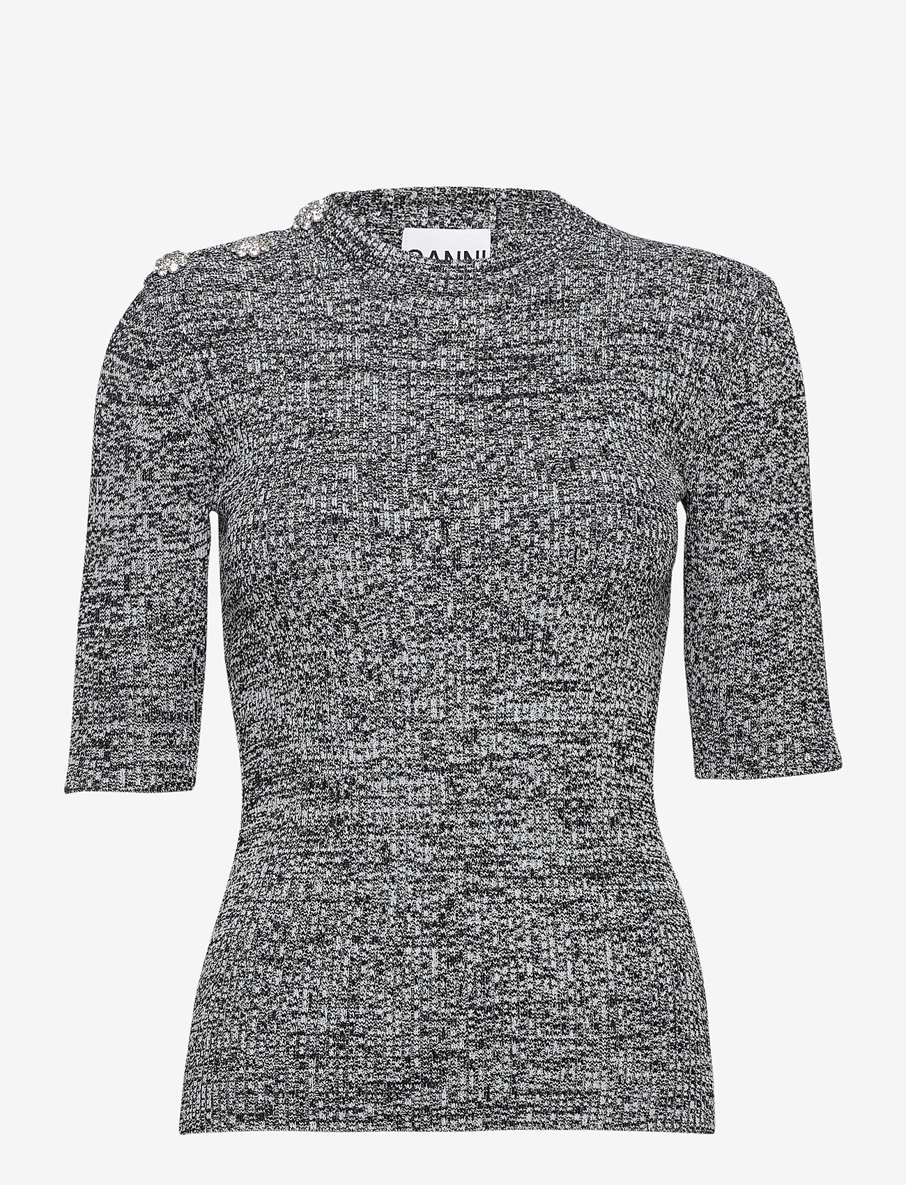 Ganni - Melange Knit - black - 0