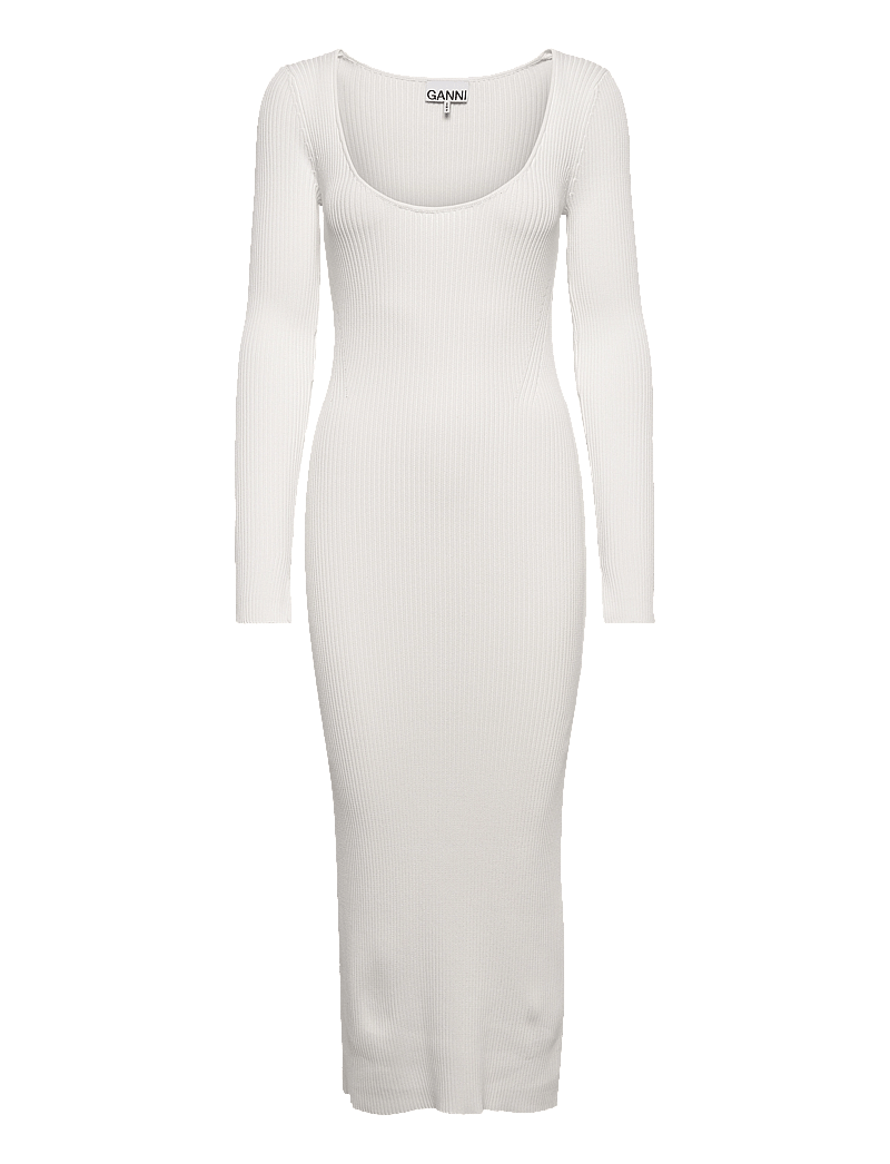 Ganni Long Sleeve Low Roundneck Slim Dress maxi dresses shop at Booztlet Ganni Long Sleeve Low Roundneck Slim Dress maxi dresses shop at Booztlet