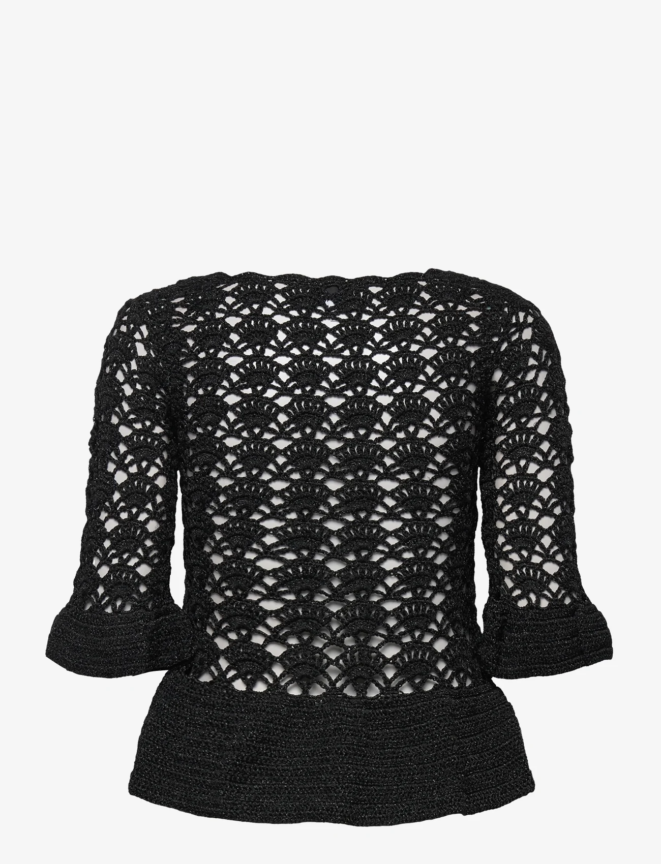 Ganni - Top - short-sleeved blouses - black - 1