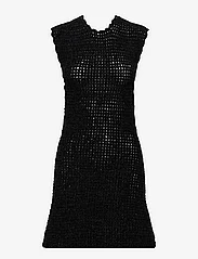 Ganni - Velvet Crochet - stickade klänningar - black - 0