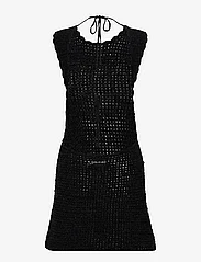 Ganni - Velvet Crochet - stickade klänningar - black - 1