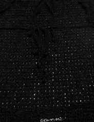 Ganni - Velvet Crochet - knitted dresses - black - 3