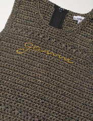 Ganni - Crochet Racerback Top - bandeau-bikini-oberteile - black/gold - 2