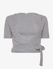 Ganni - Brushed Alpaca - blouses korte mouwen - frost gray - 0