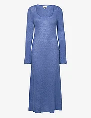 Ganni - Brushed Mohair Rib Knit - knitted dresses - silver lake blue - 0