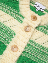 Ganni - Organic Wool Cardigan - Striped - swetry rozpinane - egret - 2