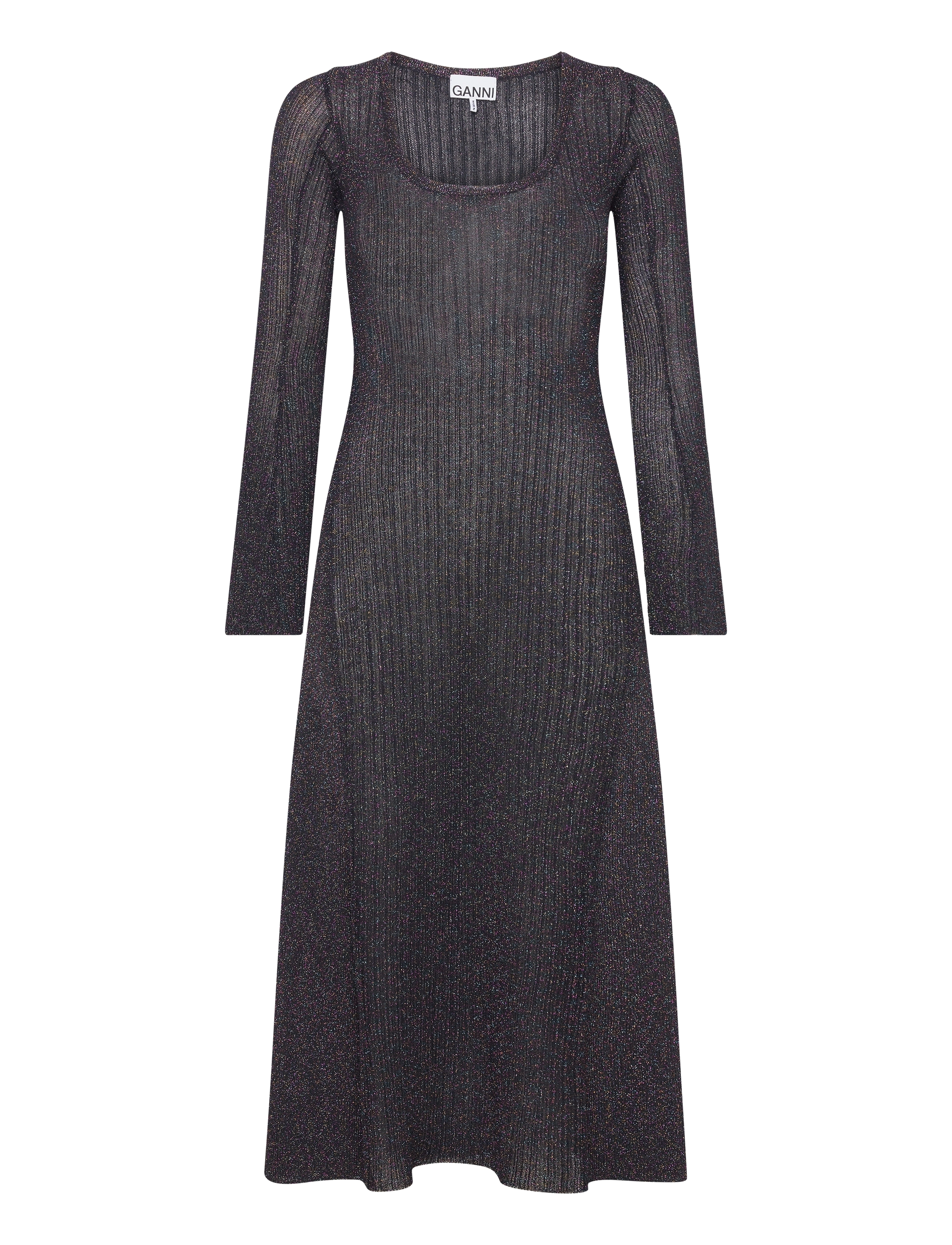 GANNI Sparkle Rib Knit Grau - XS - Damen