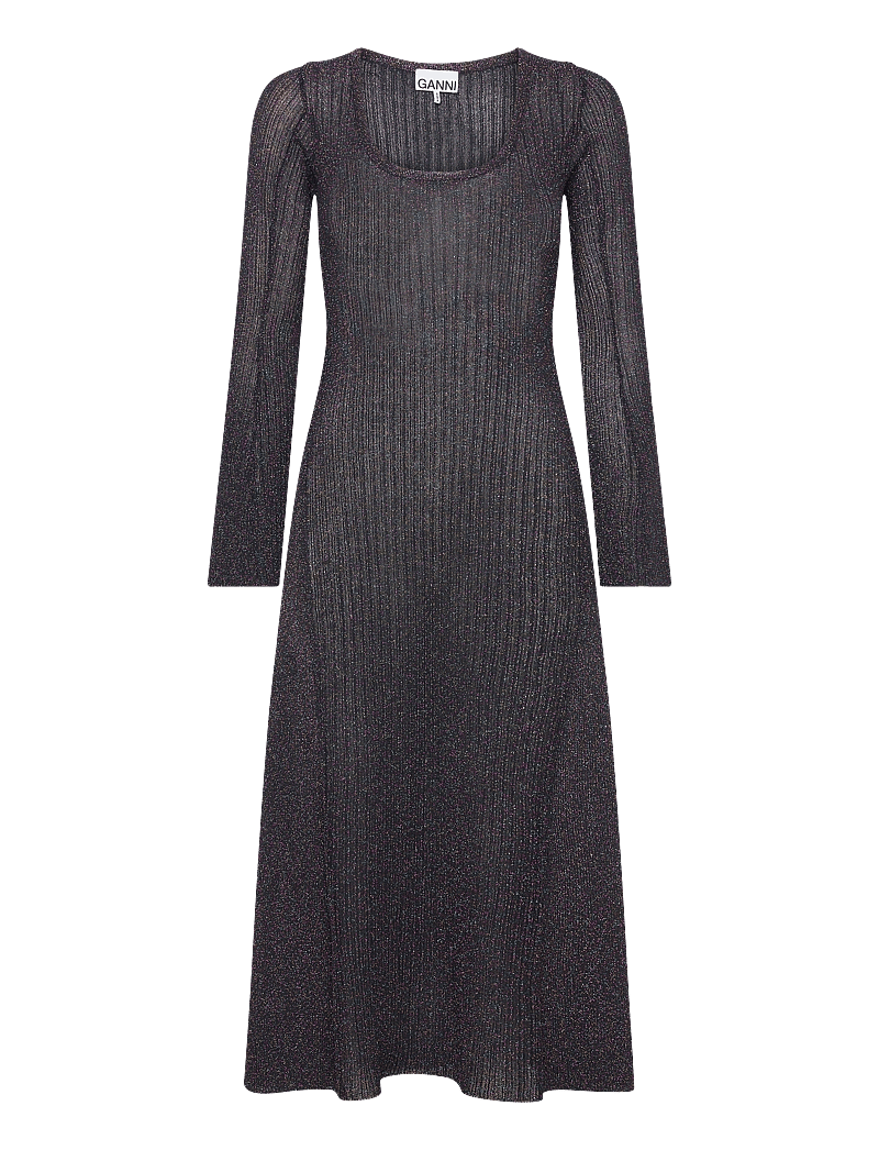 Ganni Sparkle Rib Knit midi dresses shop at Booztlet Ganni Sparkle Rib Knit midi dresses shop at Booztlet
