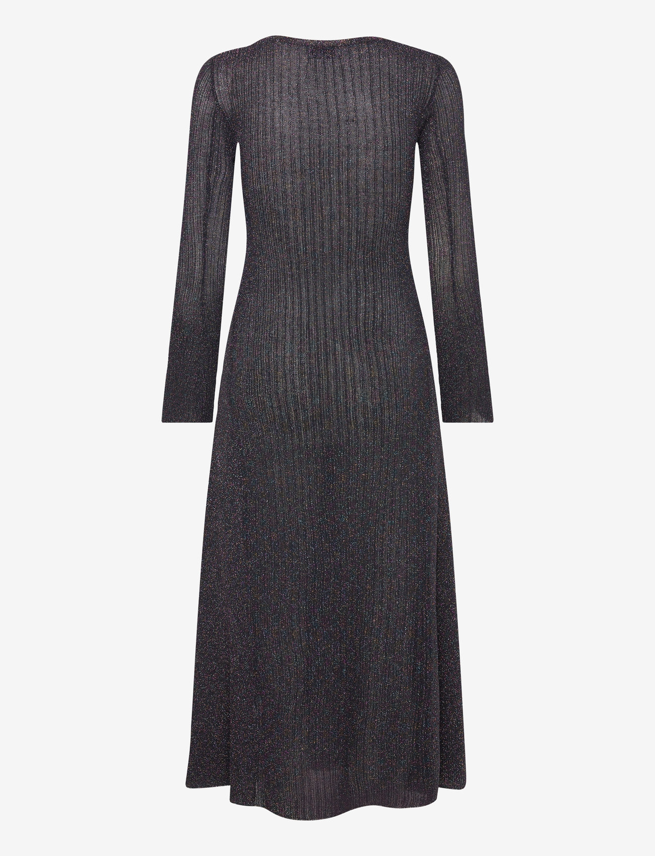 Ganni Sparkle Rib Knit – midi dresses – shop at Booztlet