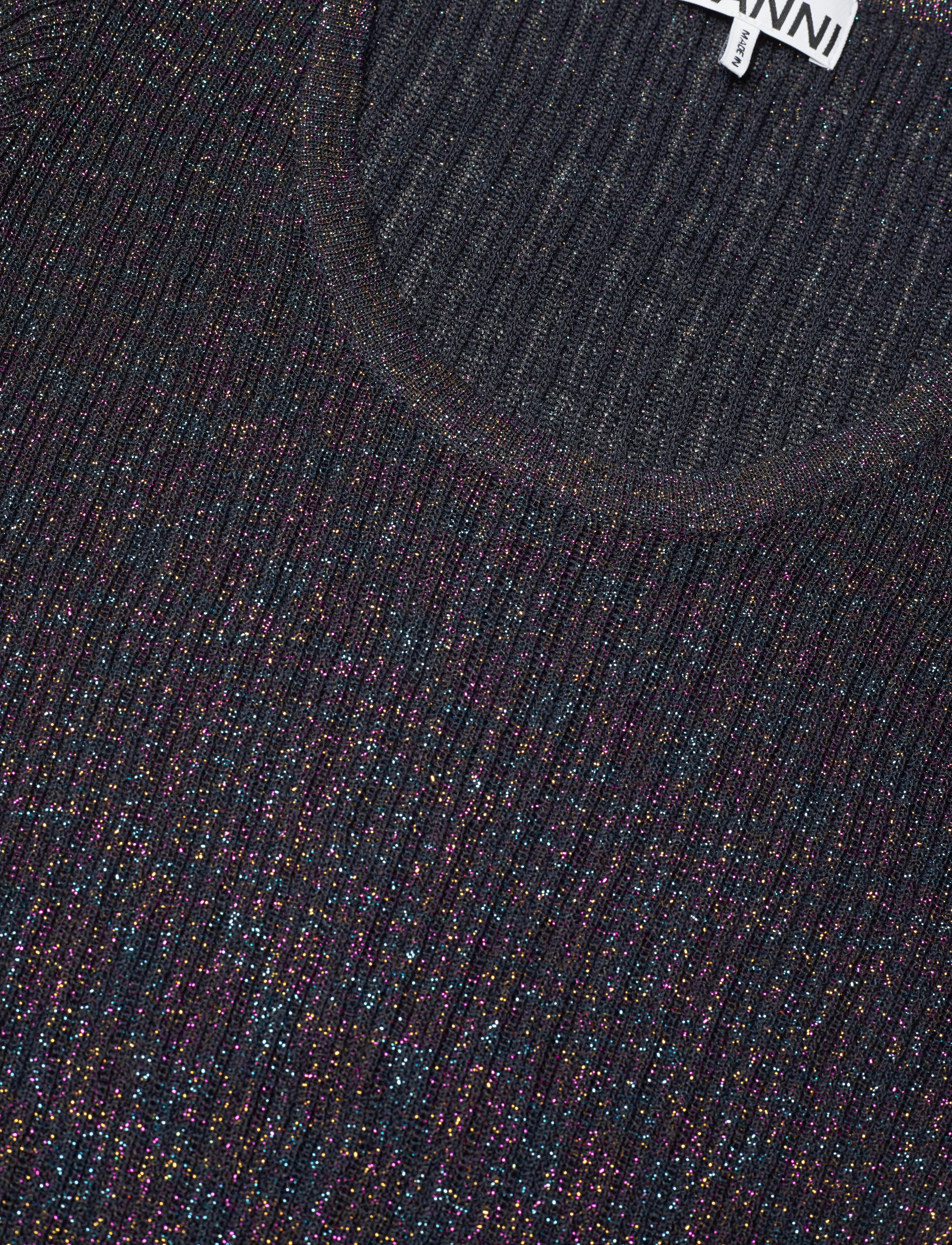 Ganni - Sparkle Rib Knit - sukienki dzianinowe - multicolour - 2
