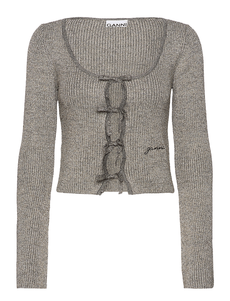 Ganni Sparkle Rib Knit (GANK2069) Long-sleeved tops
