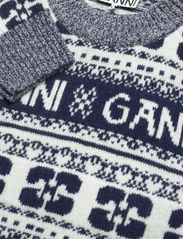 Ganni - Logo Wool Mix - trøjer - sky captain - 2