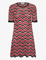 Ganni - Cotton Crochet Knit - knitted dresses - racing red - 0