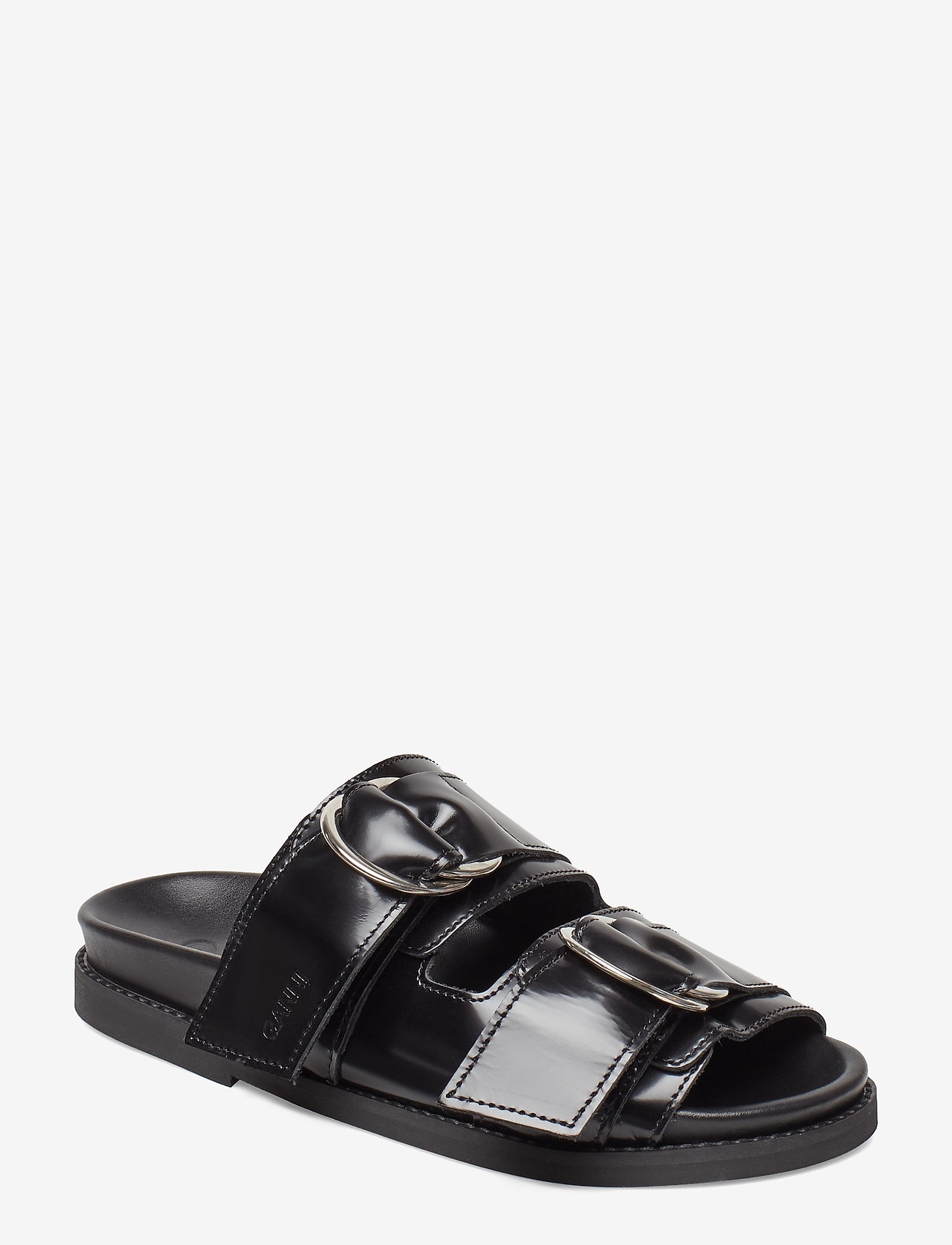 Ganni - Leather Flats - black - 0