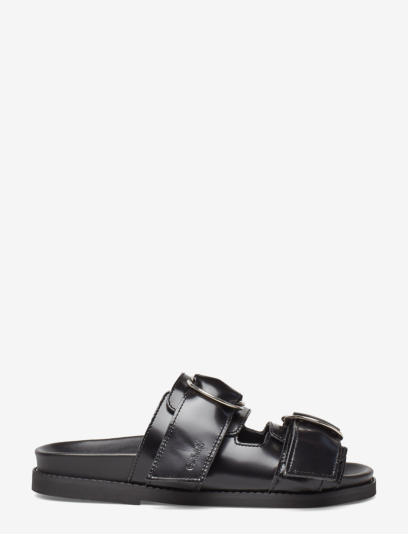 Ganni - Leather Flats - black - 1