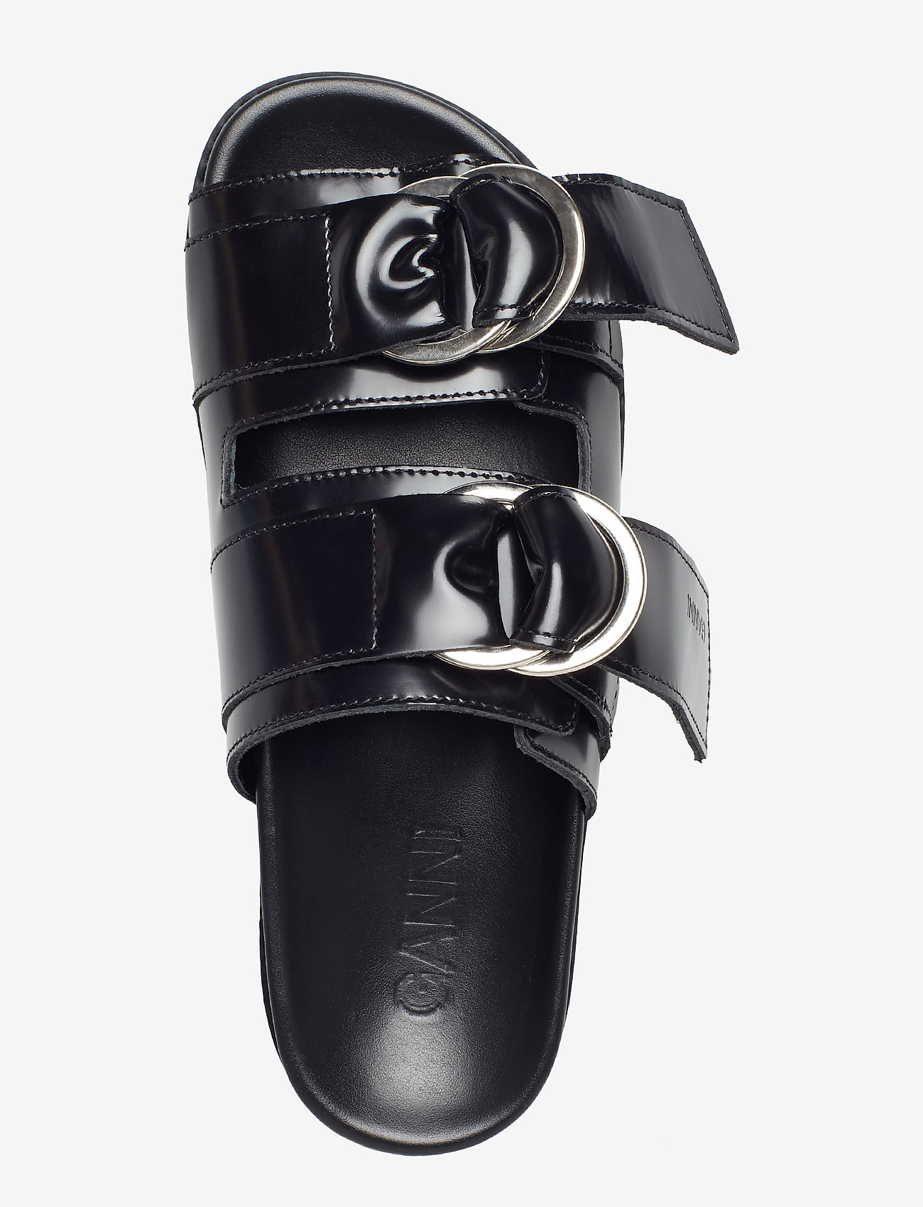 Ganni - Leather Flats - black - 3