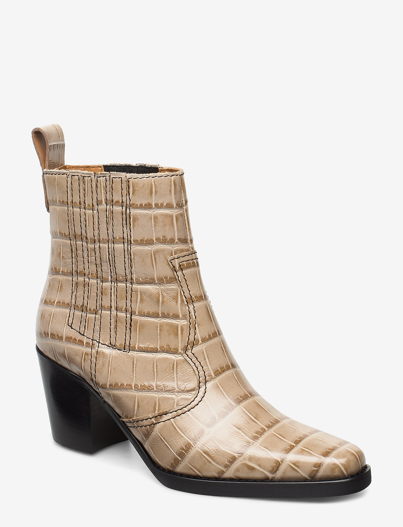 Ganni - Western Ankle Boots - tapioca - 0
