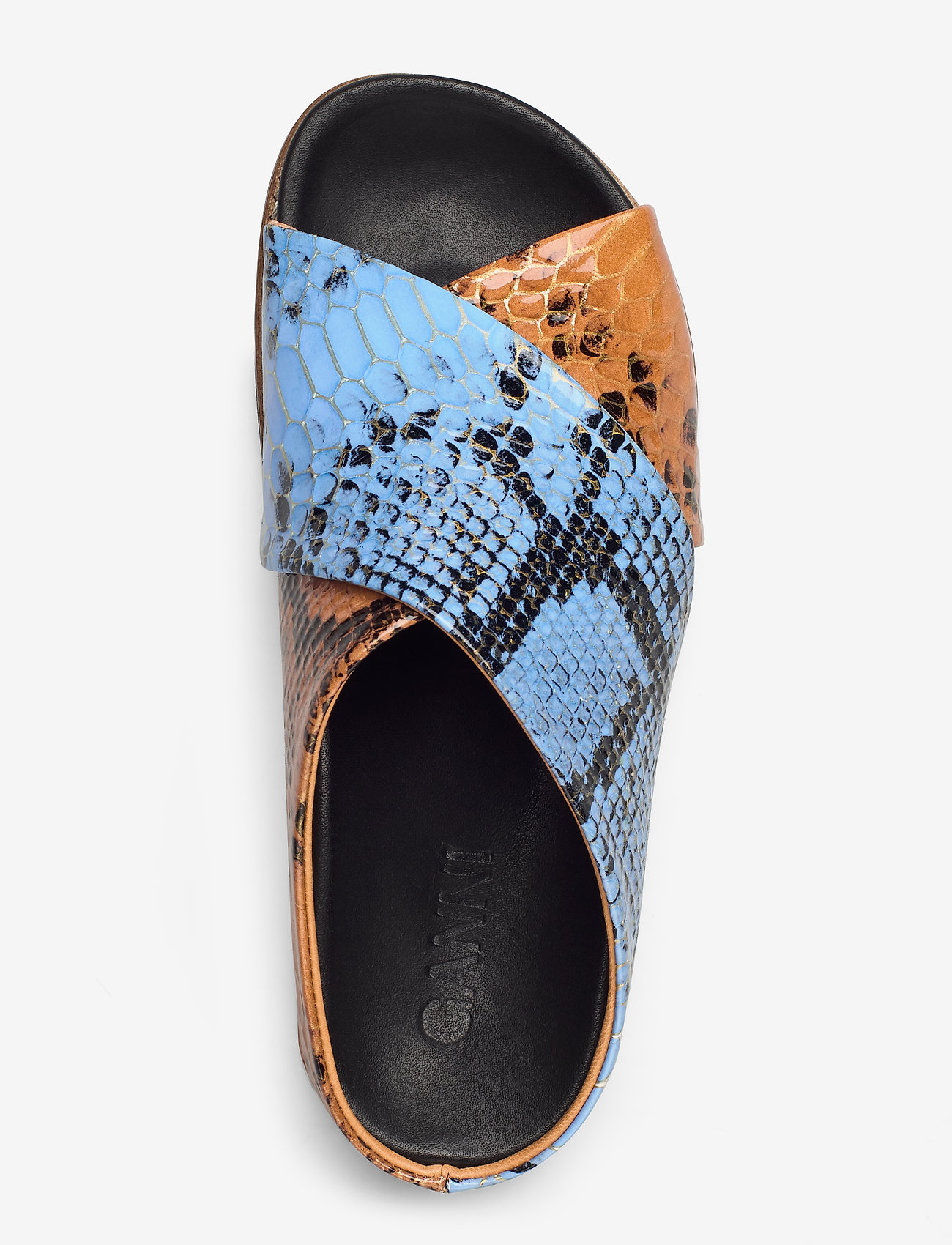 Ganni - Flat Sandals - brunnera blue - 3