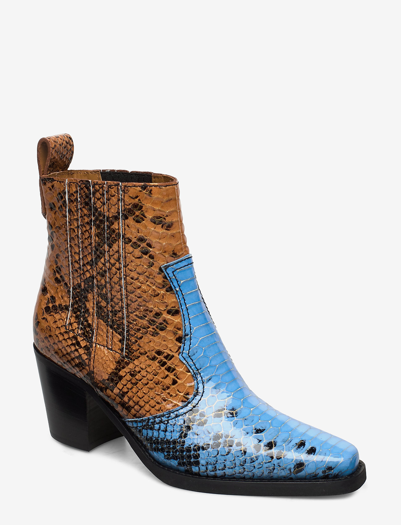 Ganni - Western Ankle Boots - brunnera blue - 0