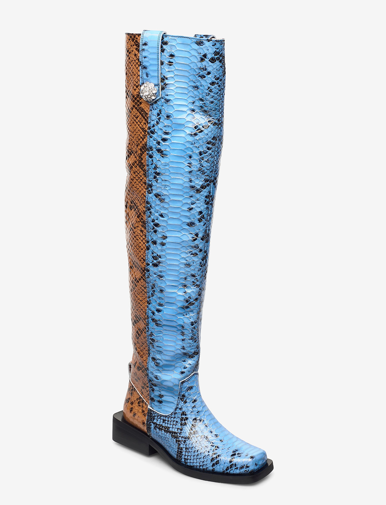 Ganni - MC Over The Knee - brunnera blue - 0