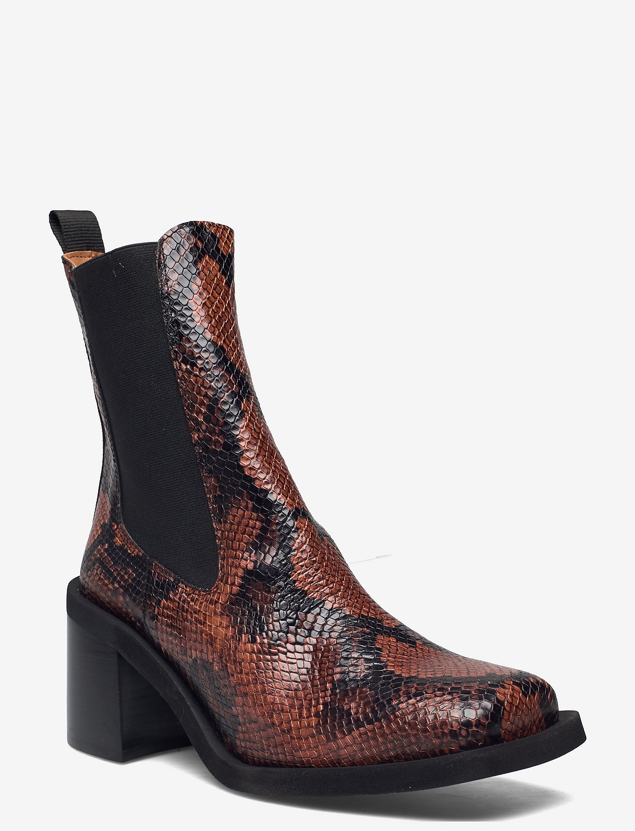 Ganni - Embossed Snake - cognac - 0