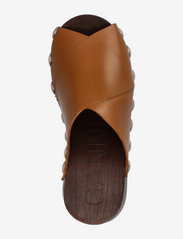 Ganni - Retro Peep Toe Wood Sandal - platform-sandaalit - tiger's eye - 3