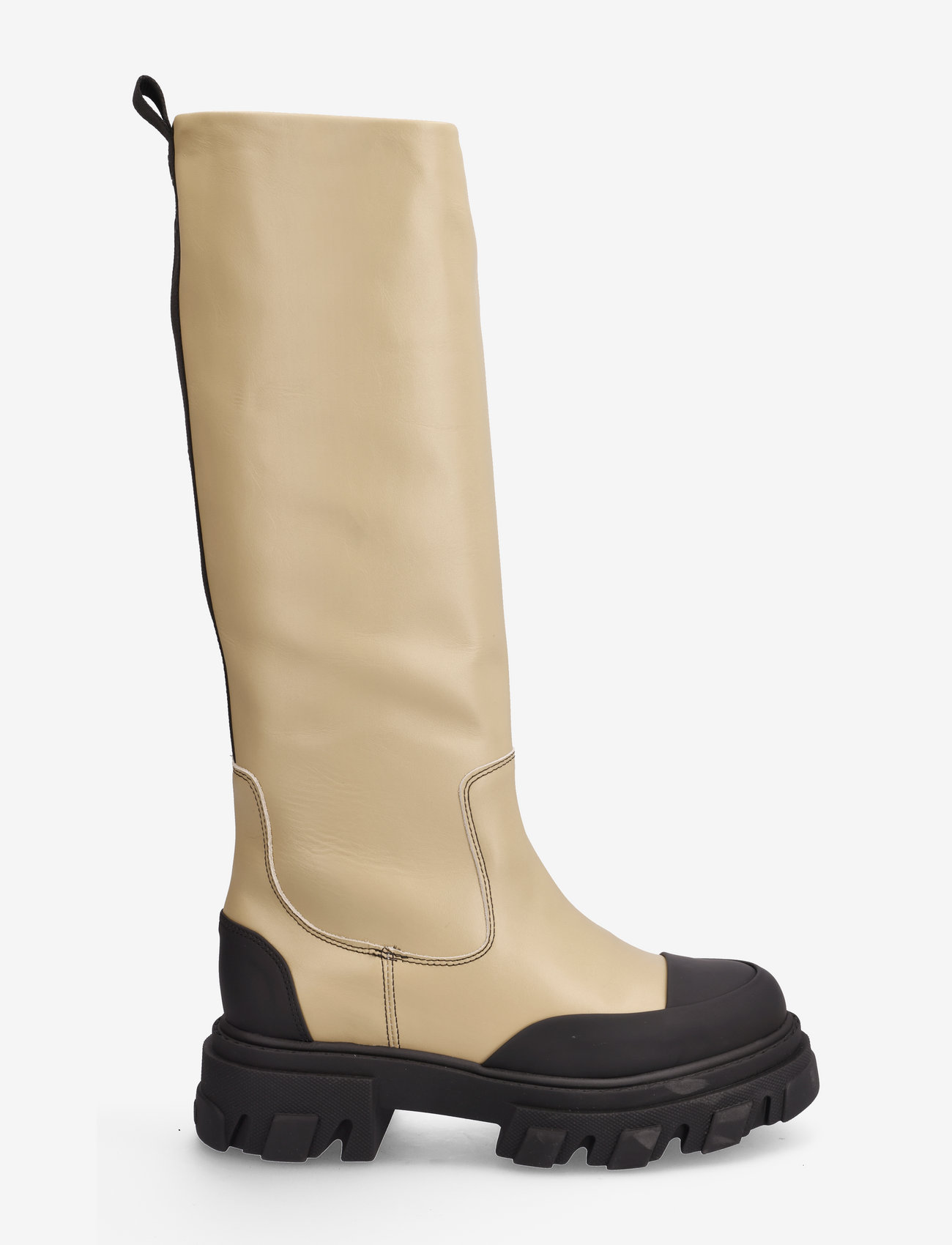 Ganni - Cleated High Tubular Boot - knee high boots - sand - 1