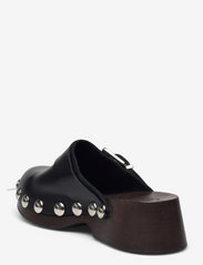 Ganni - Retro Leather Clog - flat sandals - black - 2