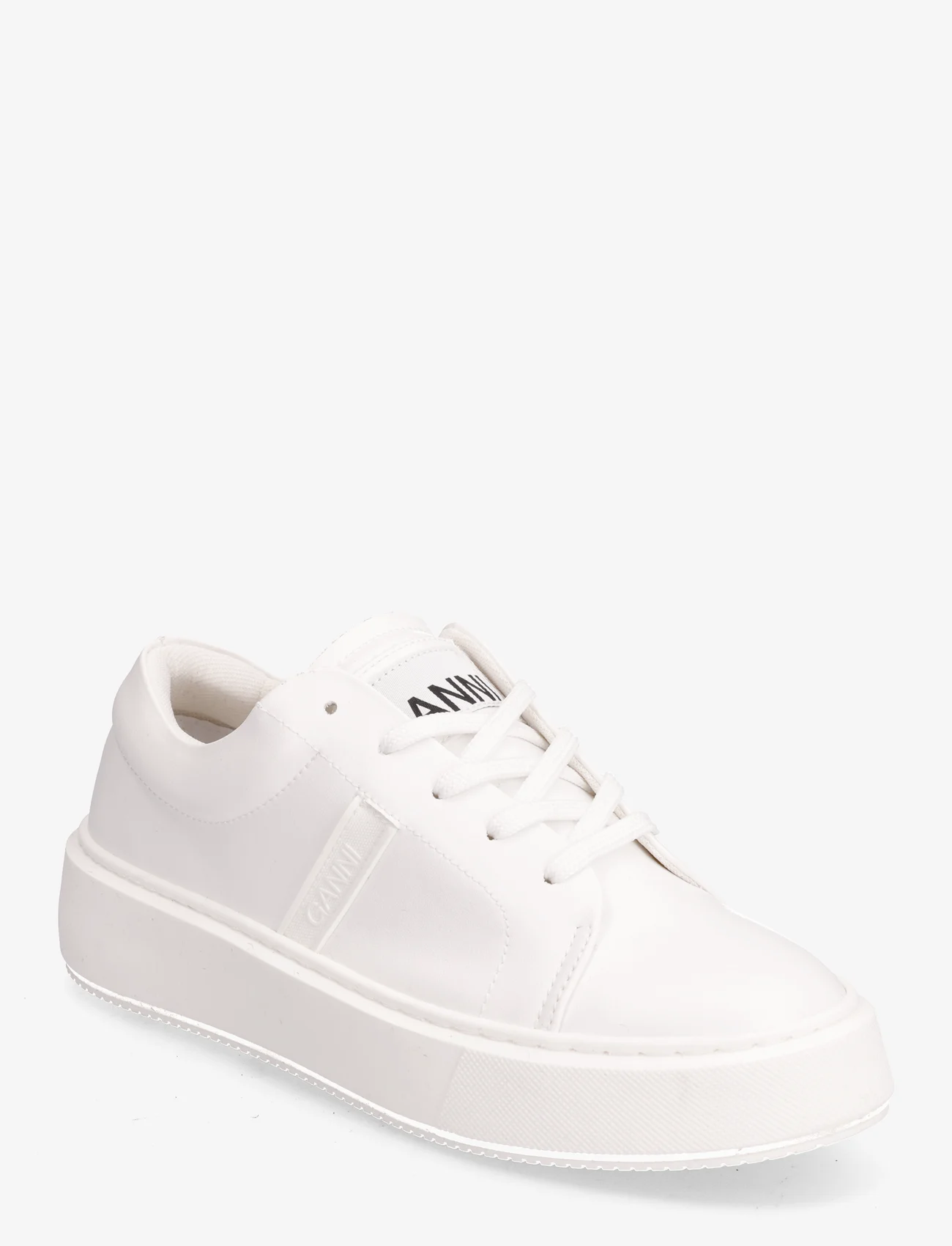 Ganni - Sporty Mix Cupsole Sneaker - lave sneakers - egret - 0