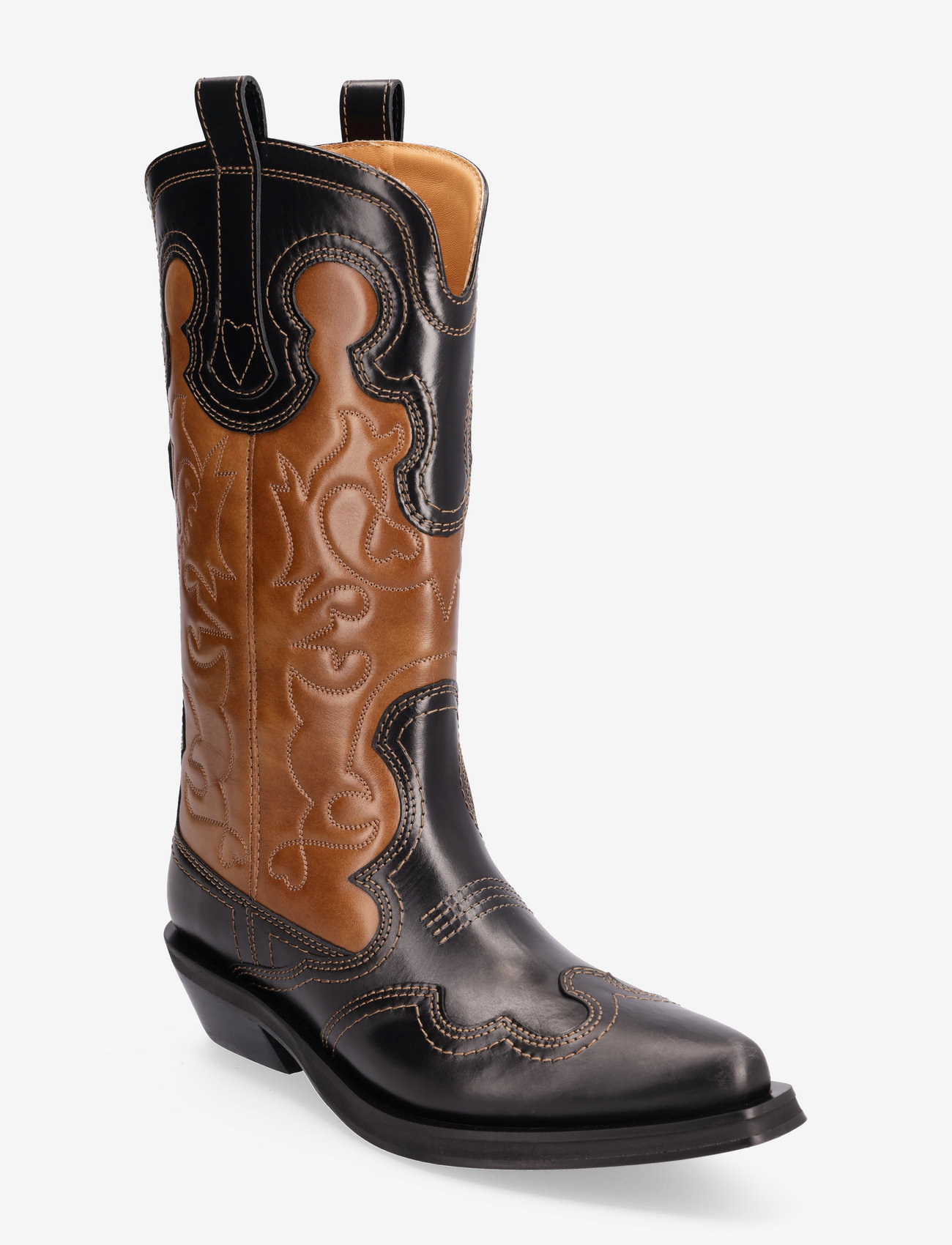Ganni - Western - cowboy boots - tiger's eye - 0