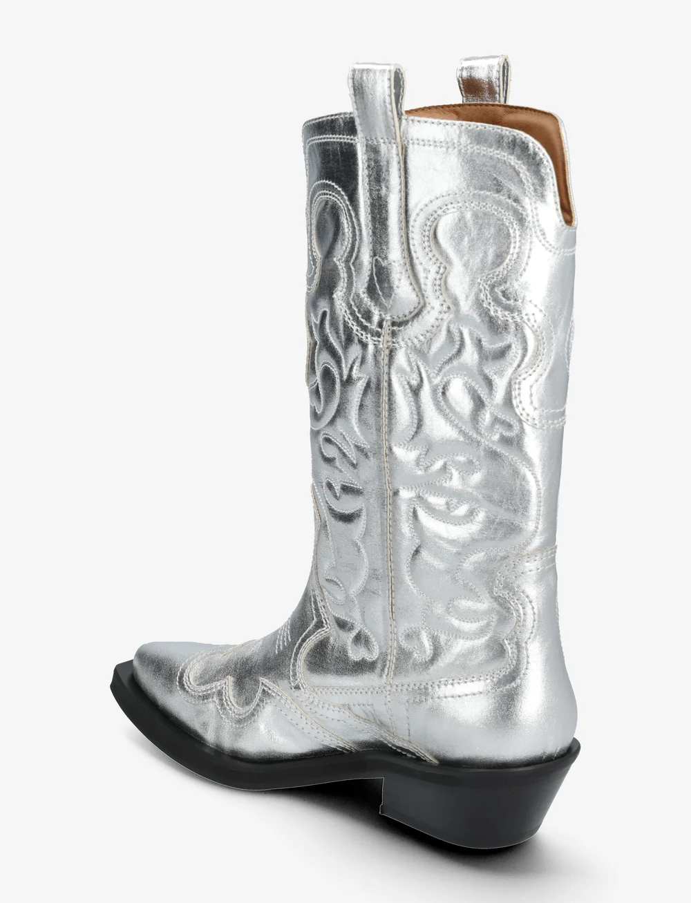 Ganni top silver boots