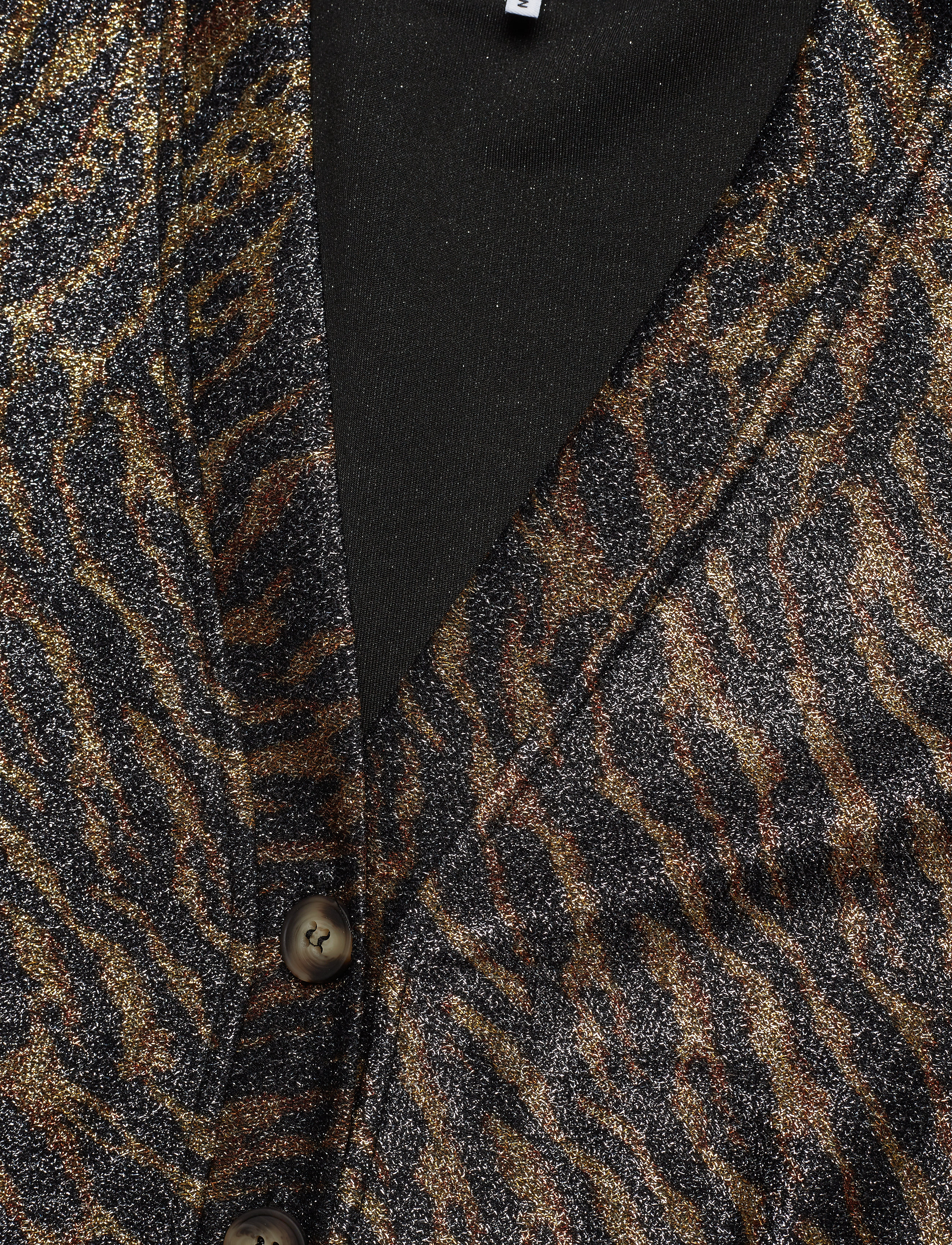 Ganni - Lurex Jersey Cardigan - tiger - 2