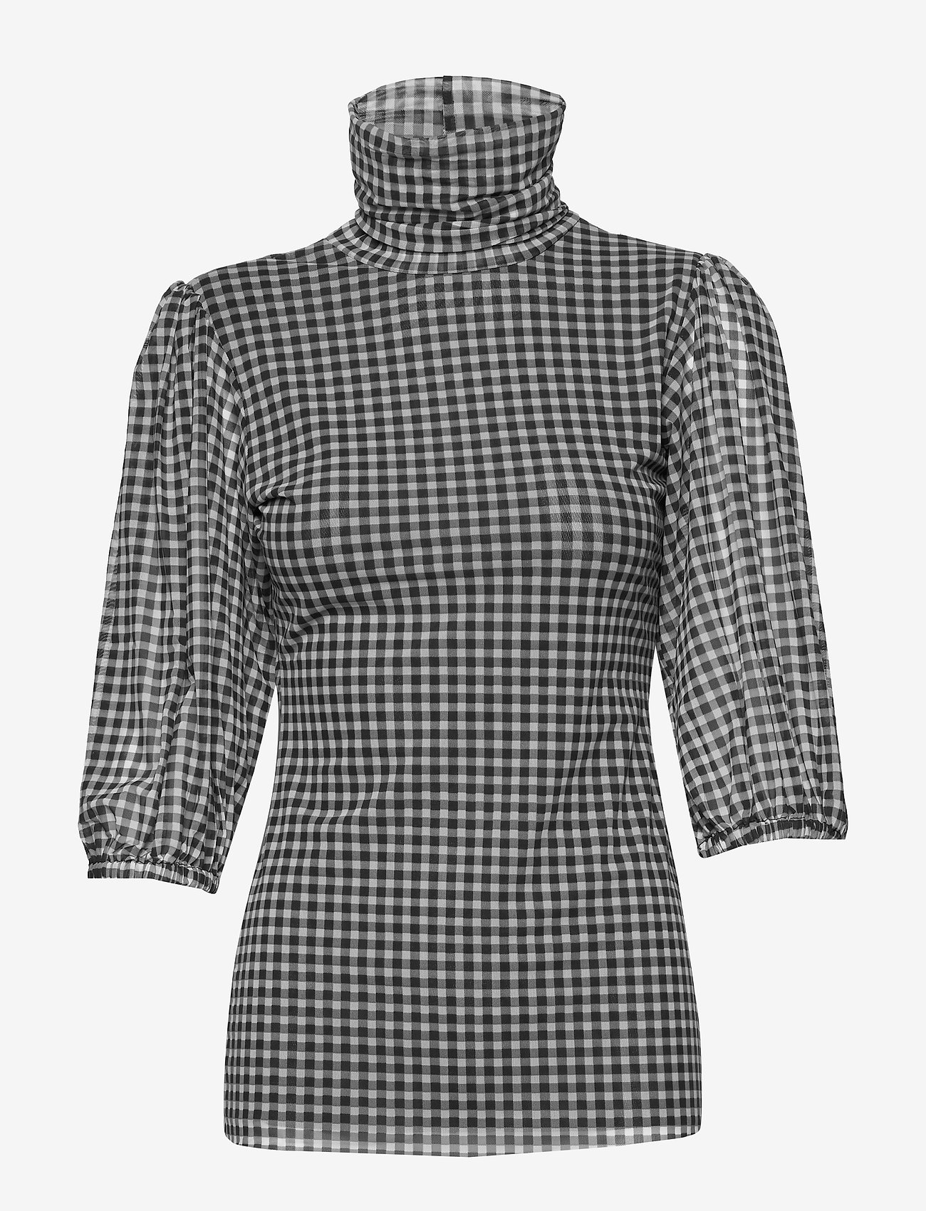 Ganni - Printed Mesh - black - 0