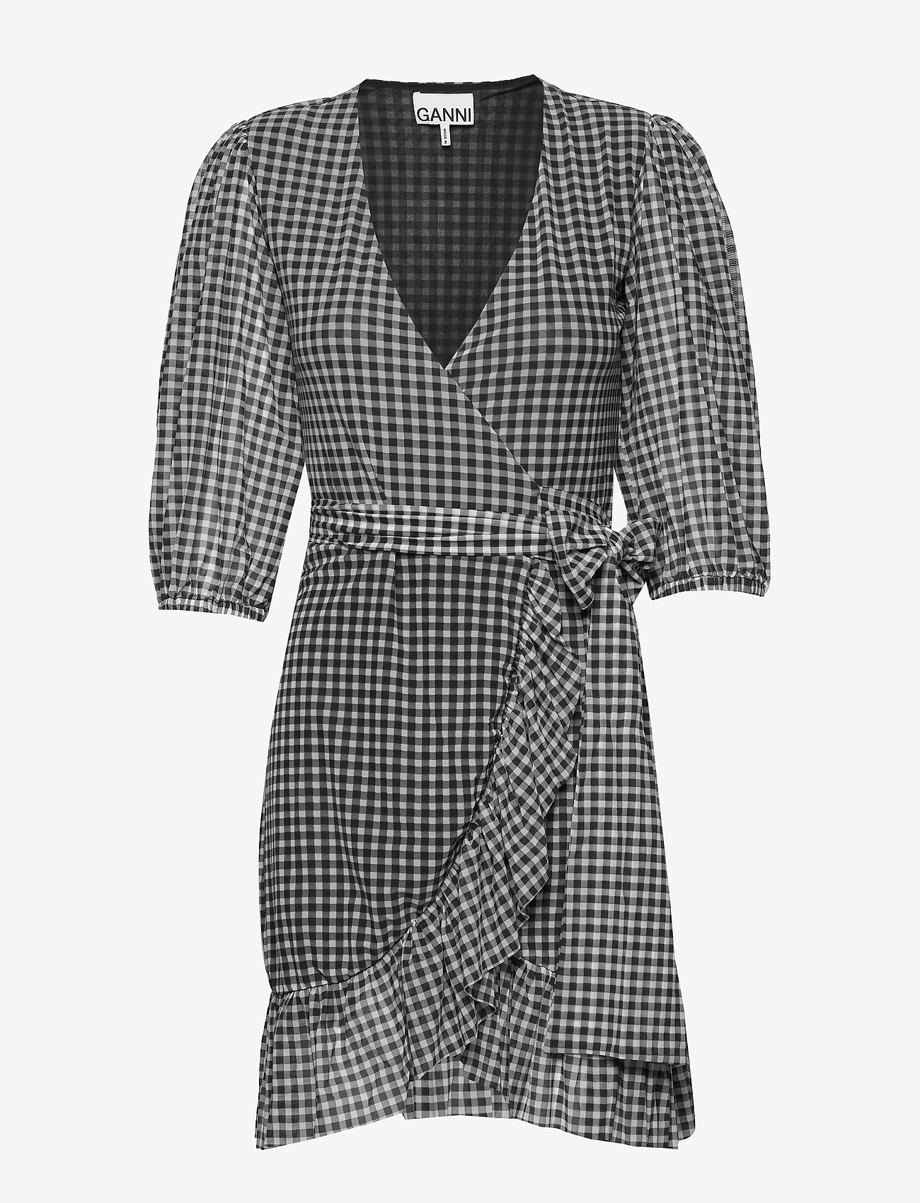 Ganni - Printed Mesh - black - 0