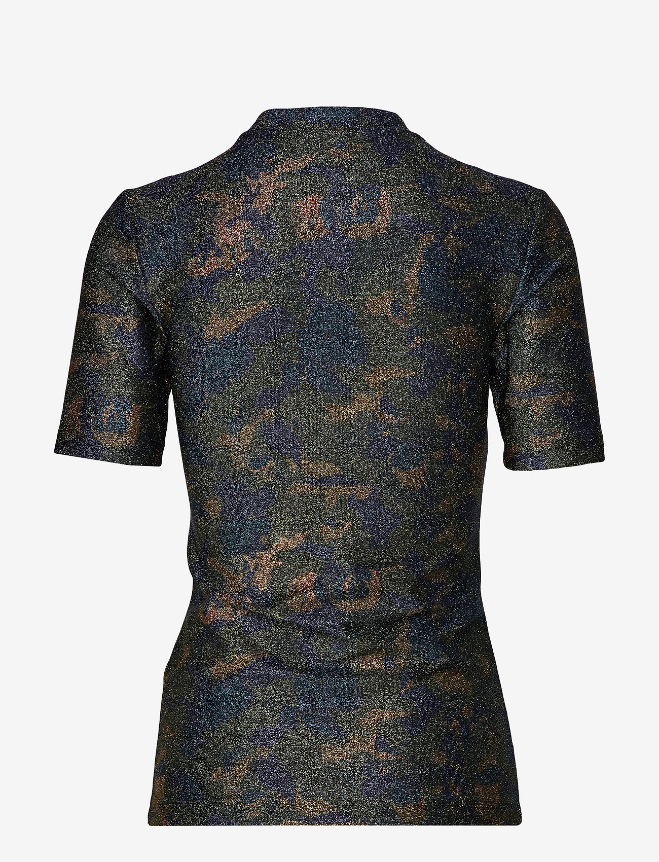 Ganni - Lurex Jersey T-shirt - kalamata - 1