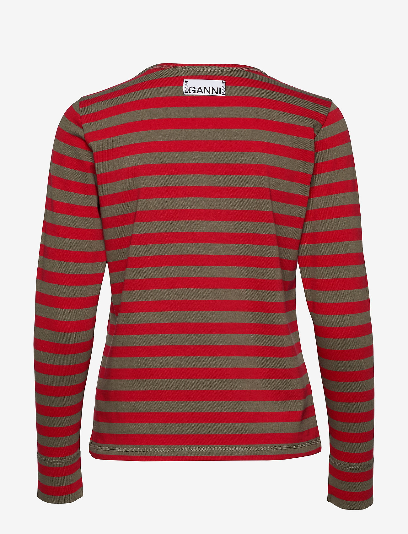 Ganni - Striped Cotton Jersey - samba - 1