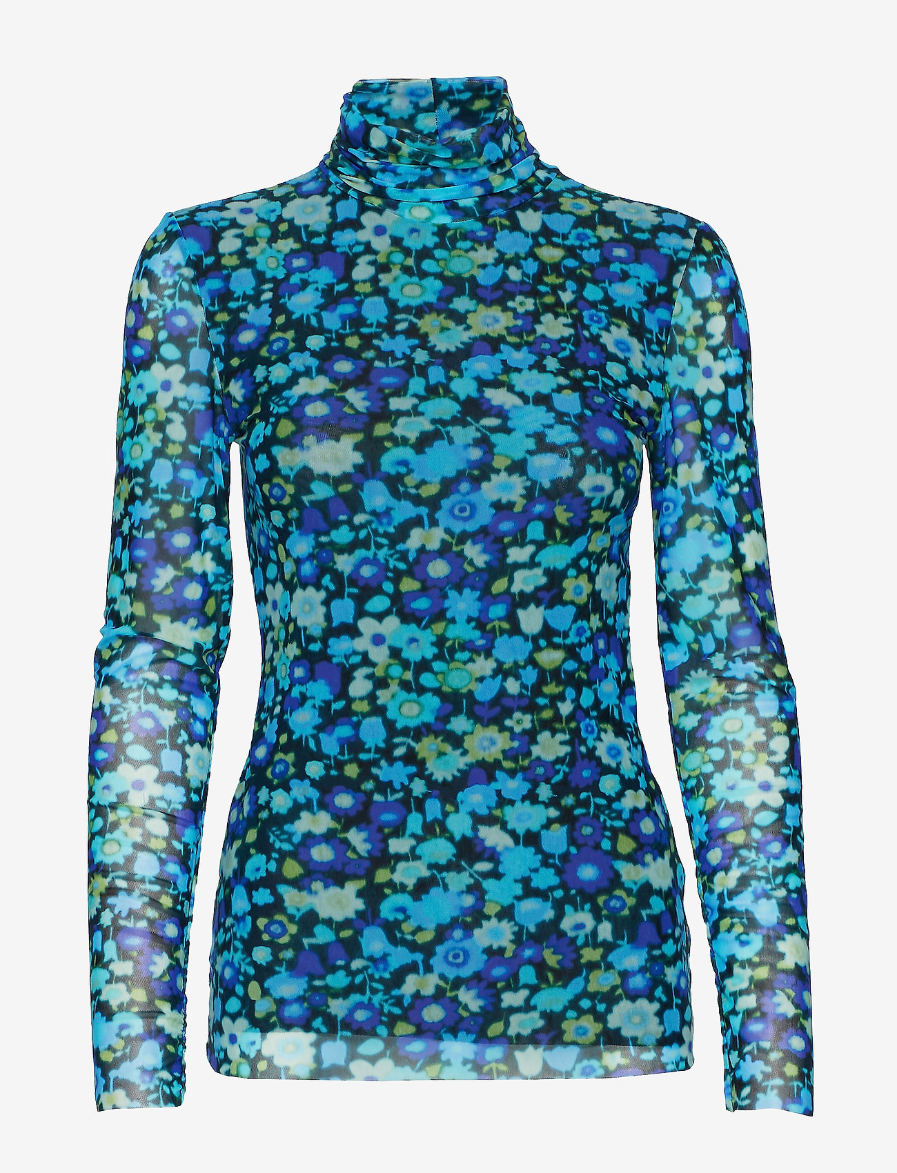 Ganni - Printed Mesh - azure blue - 0