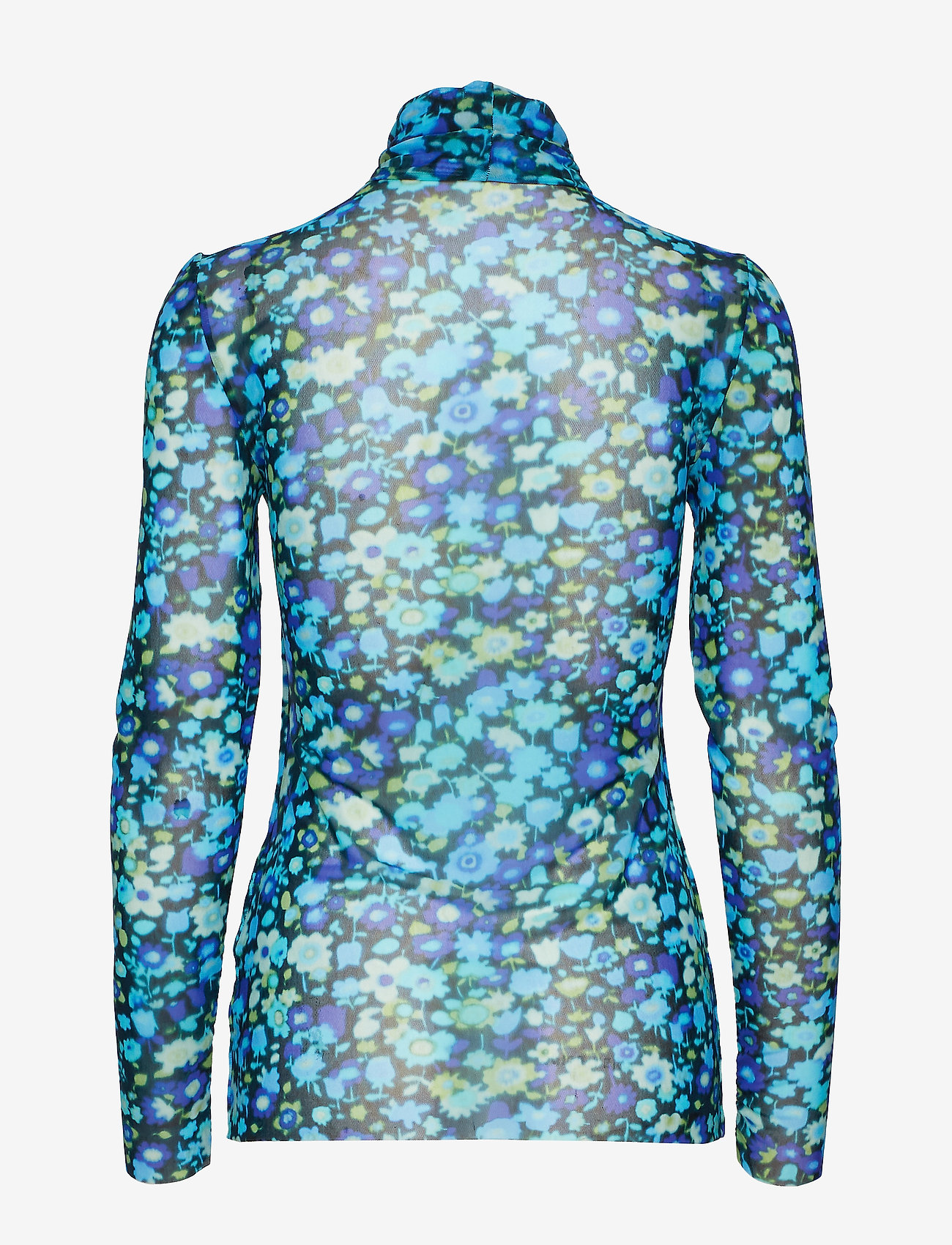 Ganni - Printed Mesh - azure blue - 1