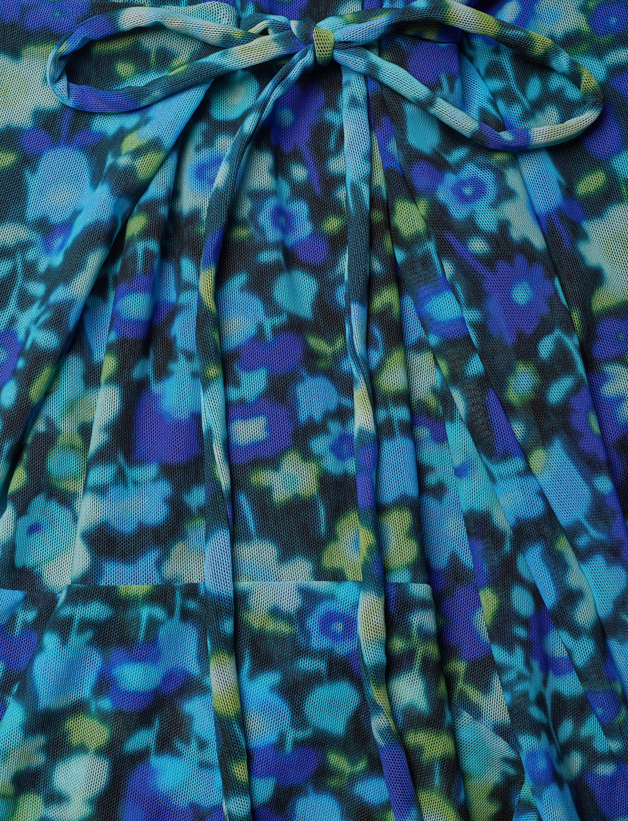 Ganni - Printed Mesh - azure blue - 3