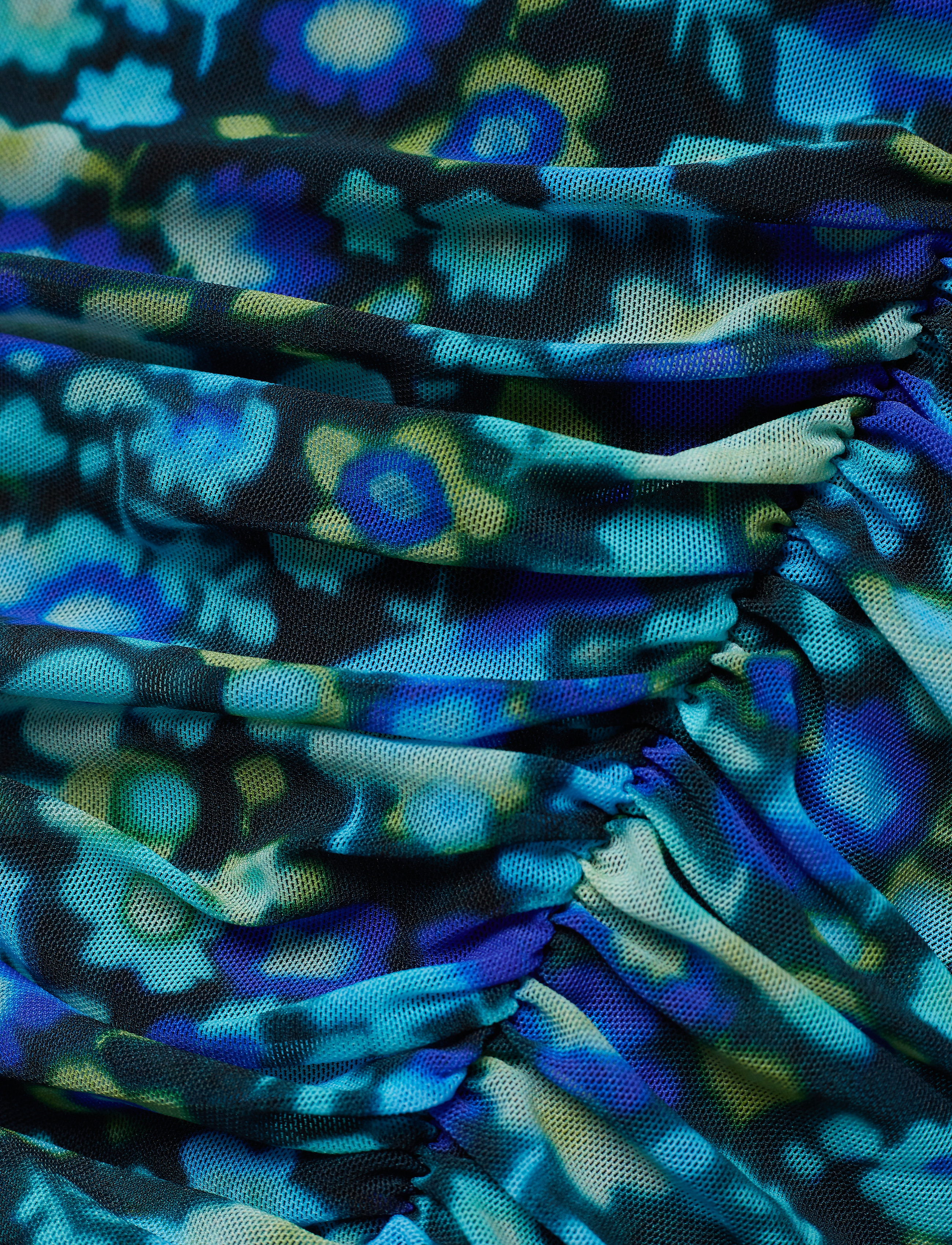 Ganni - Printed Mesh - azure blue - 3