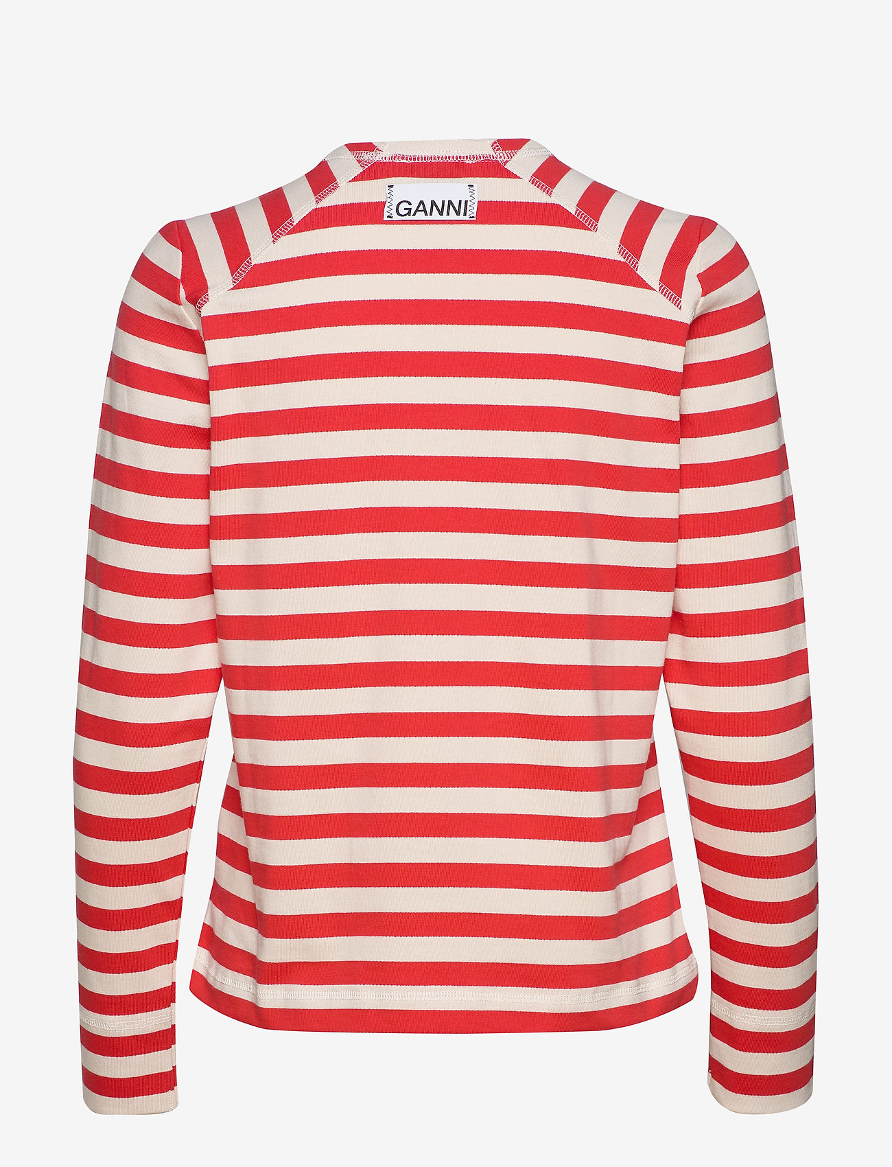 Ganni - Striped Cotton Jersey - lollipop - 1