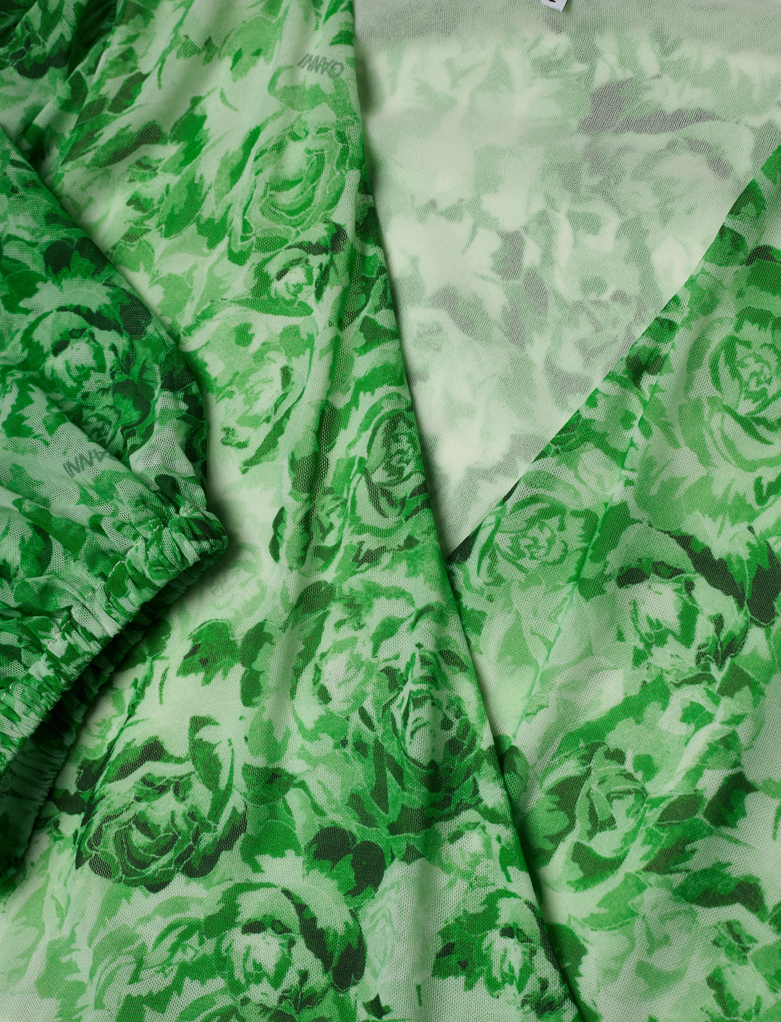Ganni - Printed Mesh - island green - 2
