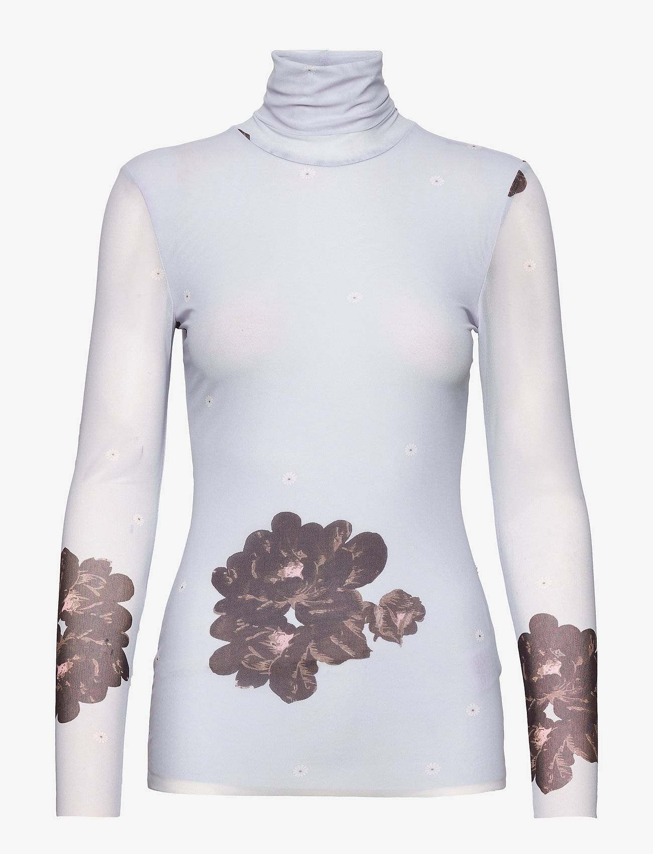 Ganni - Printed Mesh - heather - 0