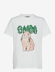 Ganni - Basic Cotton Jersey - t-shirts - bright white - 0
