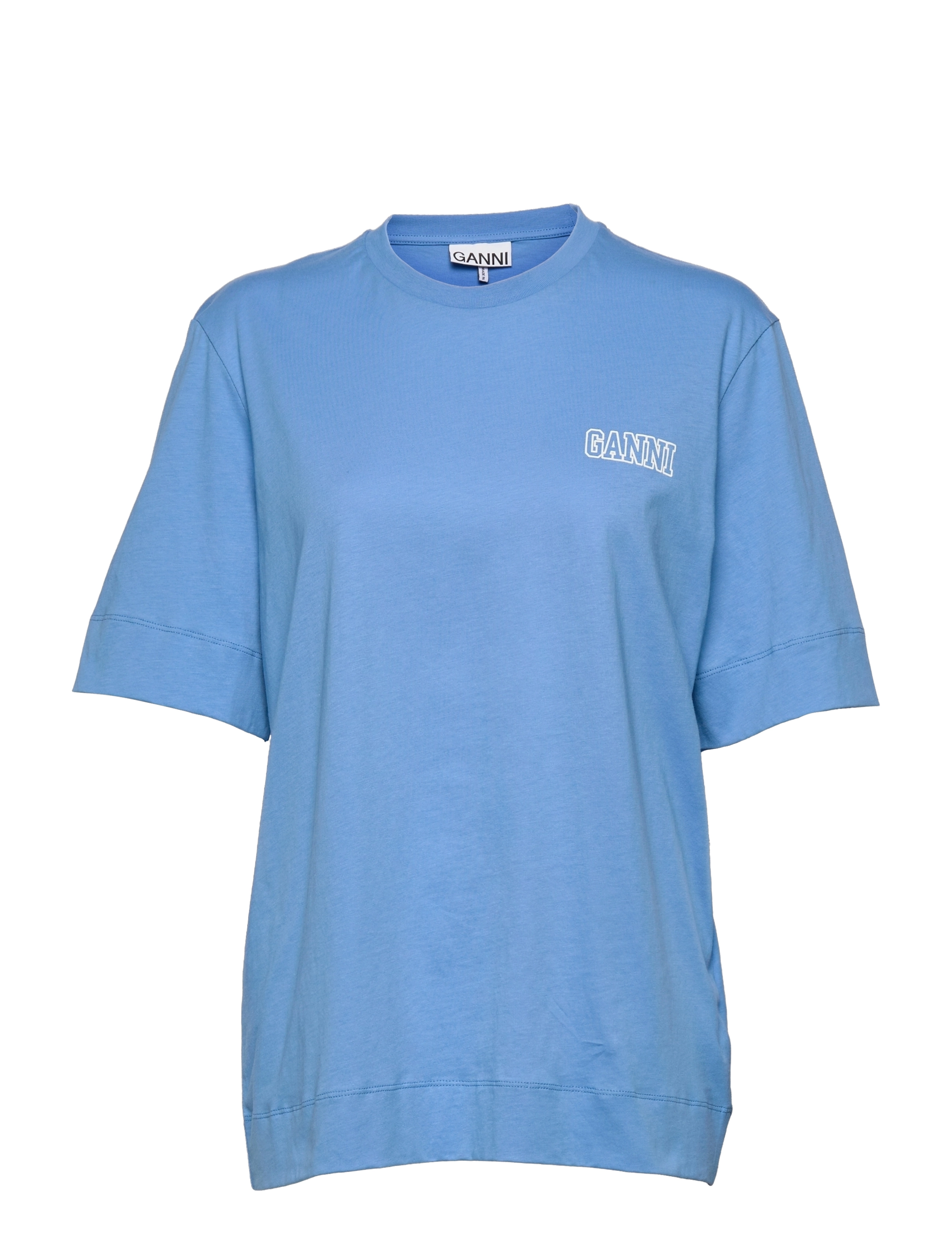 Loose Fit O-neck T-shirt - AZURE