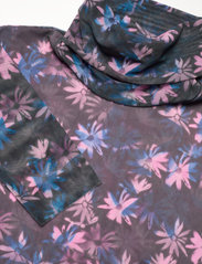 Ganni - Printed Mesh Long Sleeve Fitted Rollneck - t-shirt & tops - daisy spray lilac sachet - 2